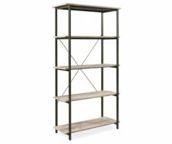 Real Living Rustic 5-Shelf Bookcase