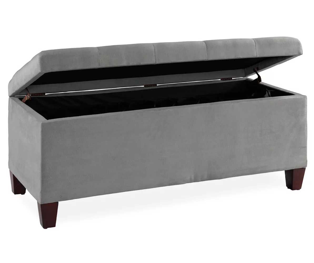 Erin Gray Padded Shoe Storage Ottoman - Image 3