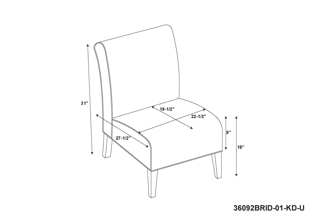 Shleby Gray & Yellow Floral Armless Accent Chair - Image 6