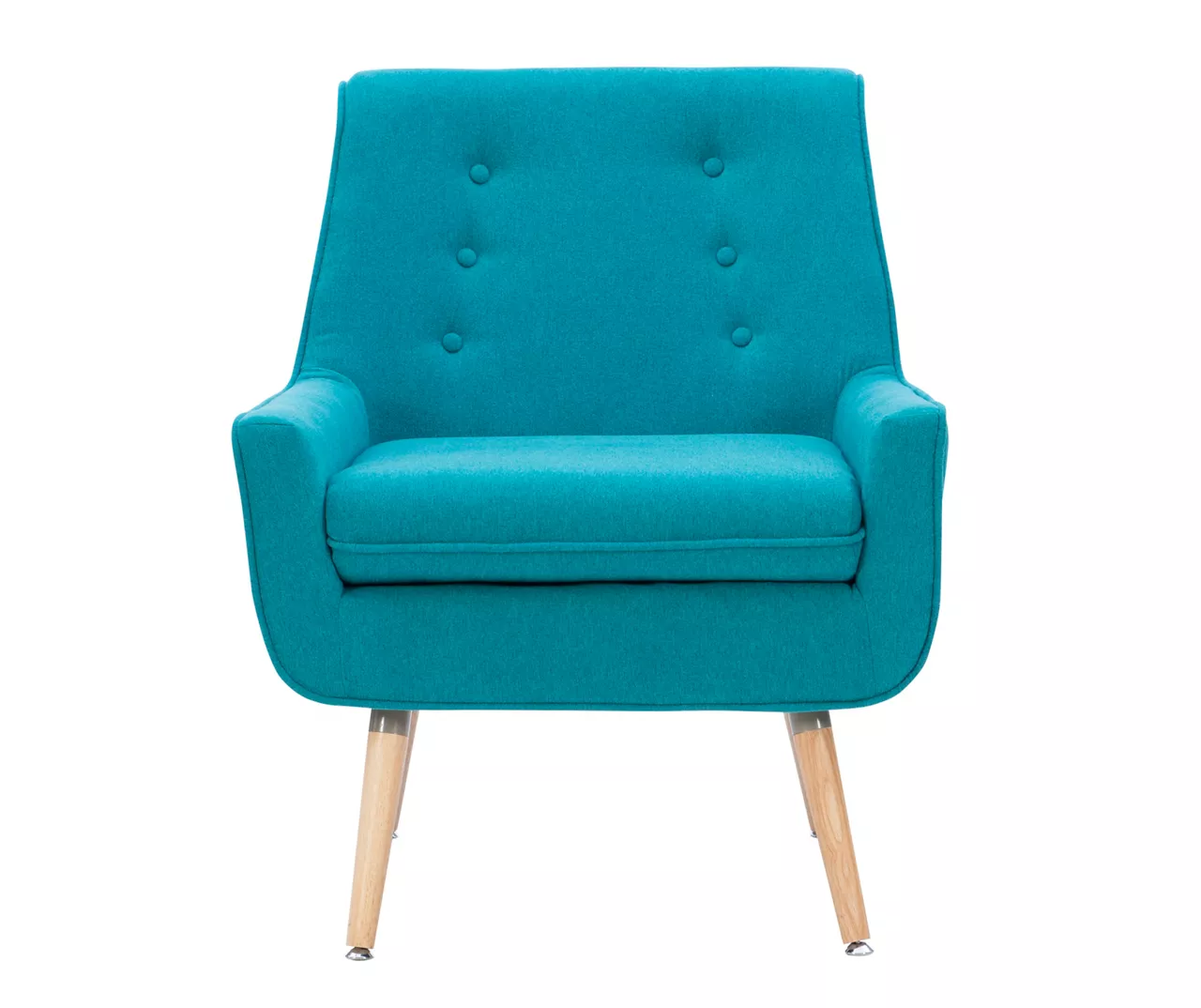 Sara Blue Flannel Mid-Century Accent Chair - Image 6