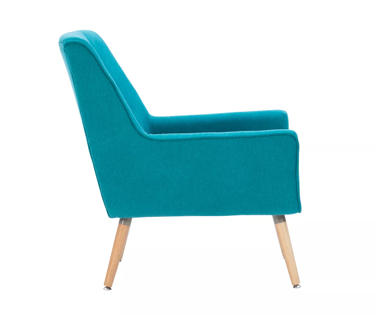 Sara Blue Flannel Mid-Century Accent Chair - Image 7