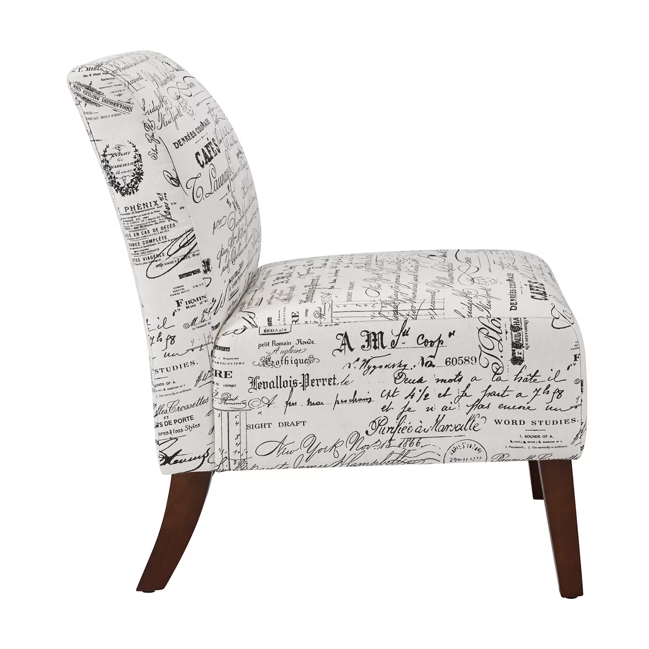 Shelby Script Armless Accent Chair - Image 4