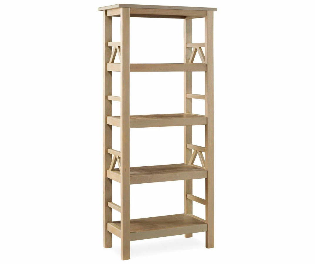 Rockford Rustic Gray 4-Shelf Bookcase
