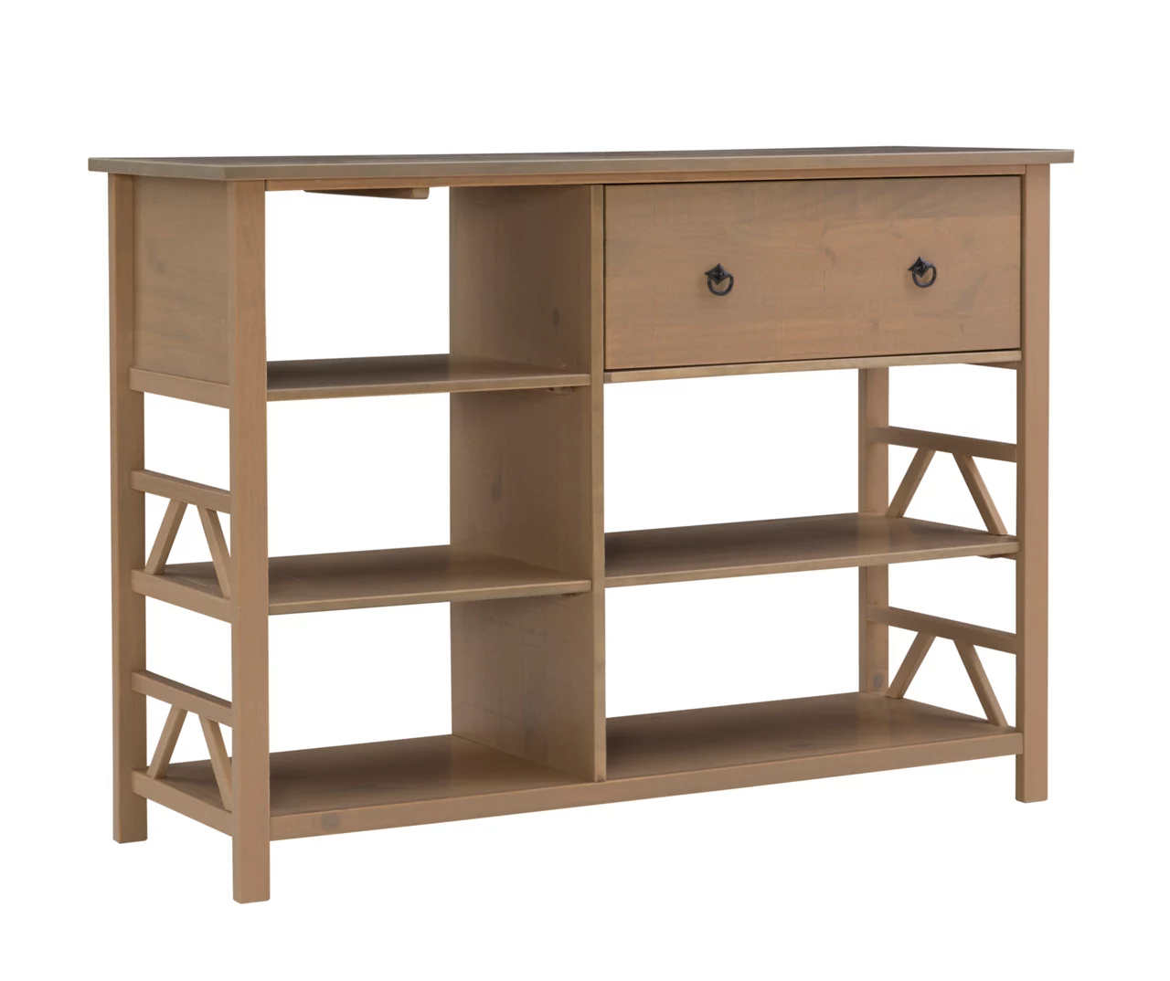 Rockford Rustic Gray 5-Shelf TV & Media Center - Image 3