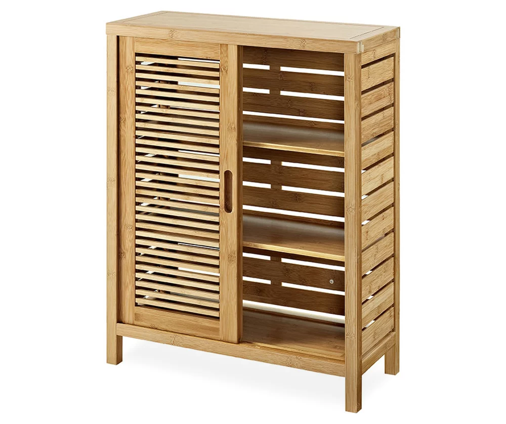 Pierce Bamboo Sliding Door Floor Cabinet - Image 2