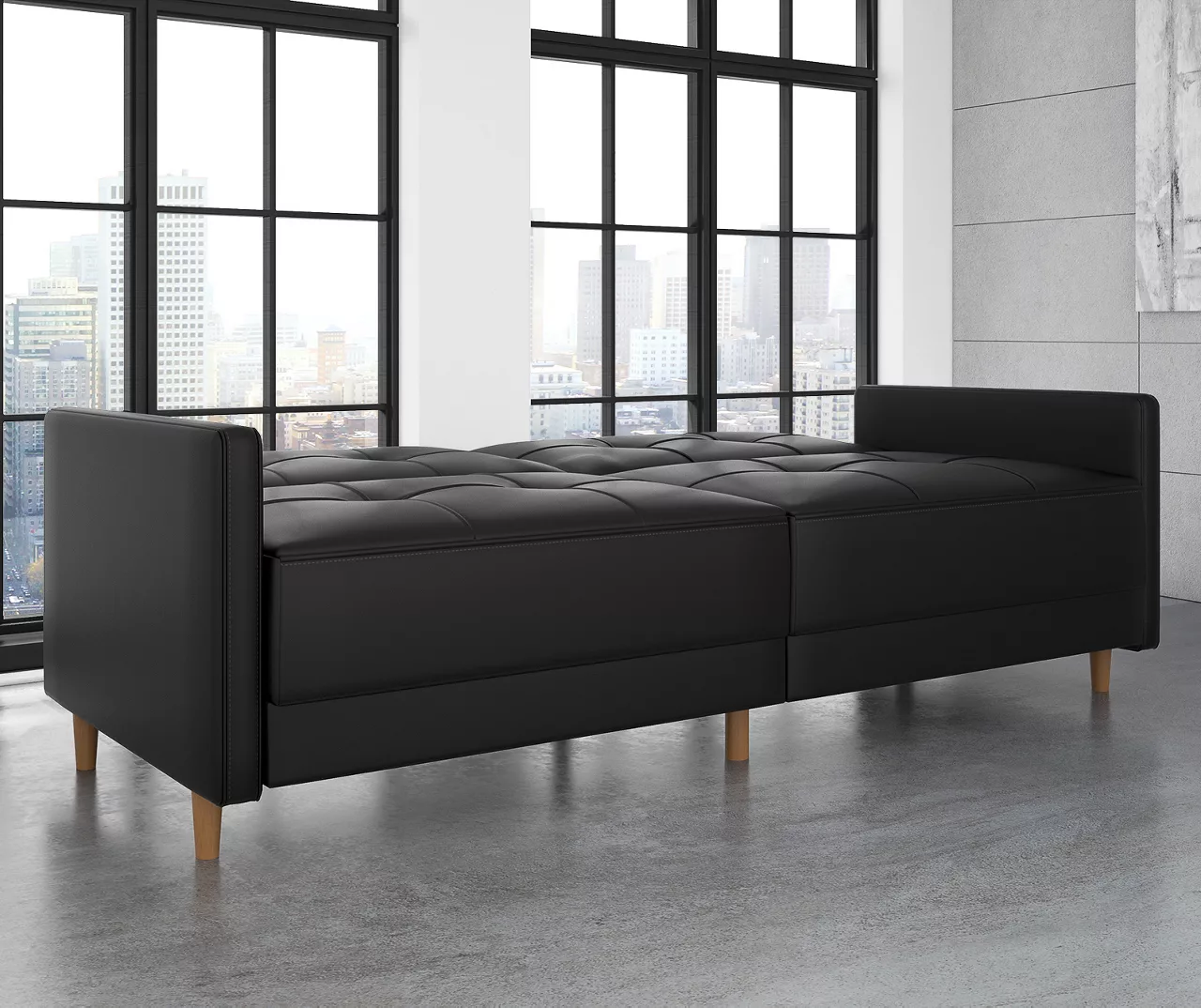 Ameriwood Avianna Faux Leather Coil Futon - Image 7