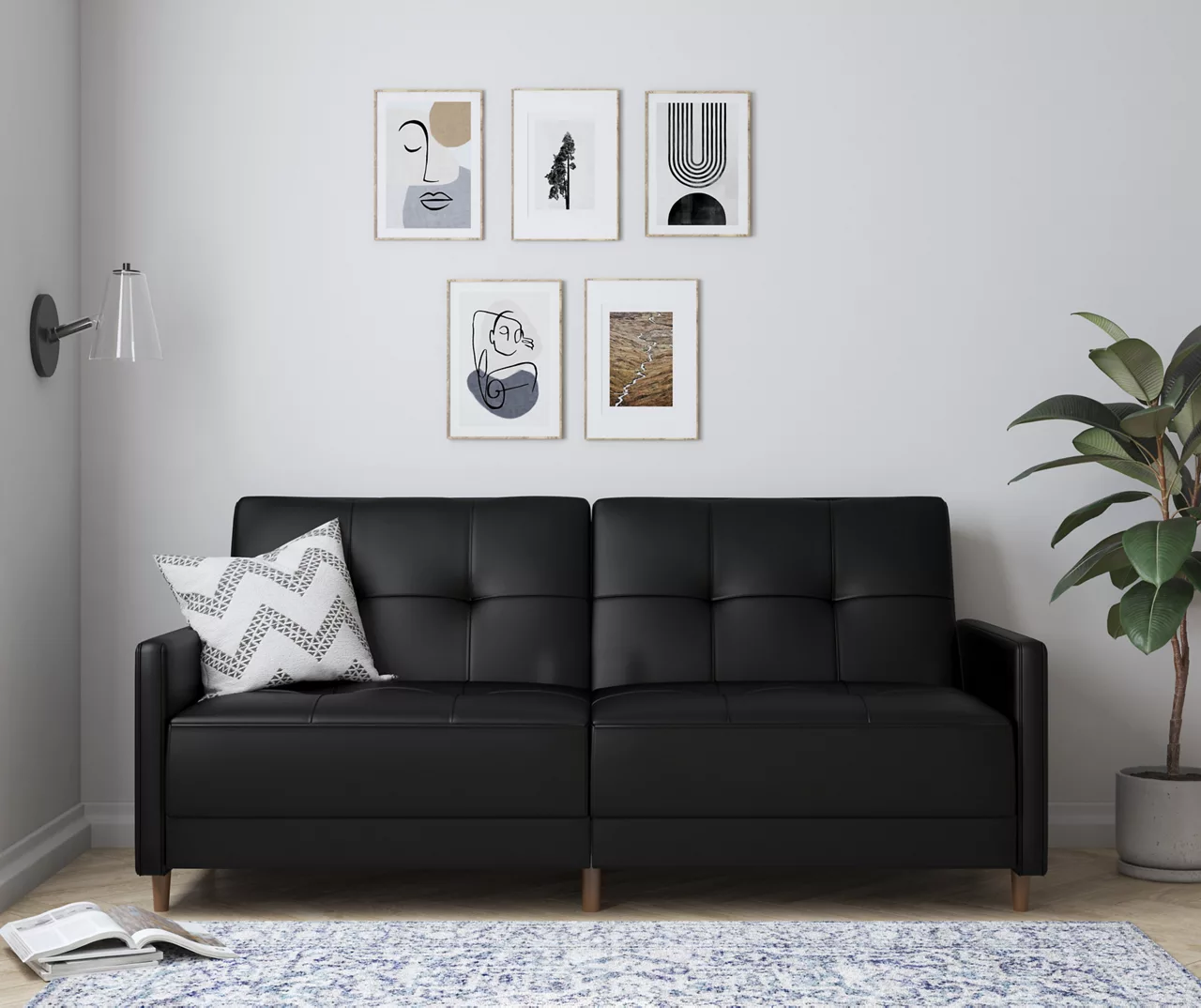 Ameriwood Avianna Faux Leather Coil Futon - Image 11