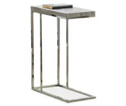 Lucia Chairside End Table With Nickel
