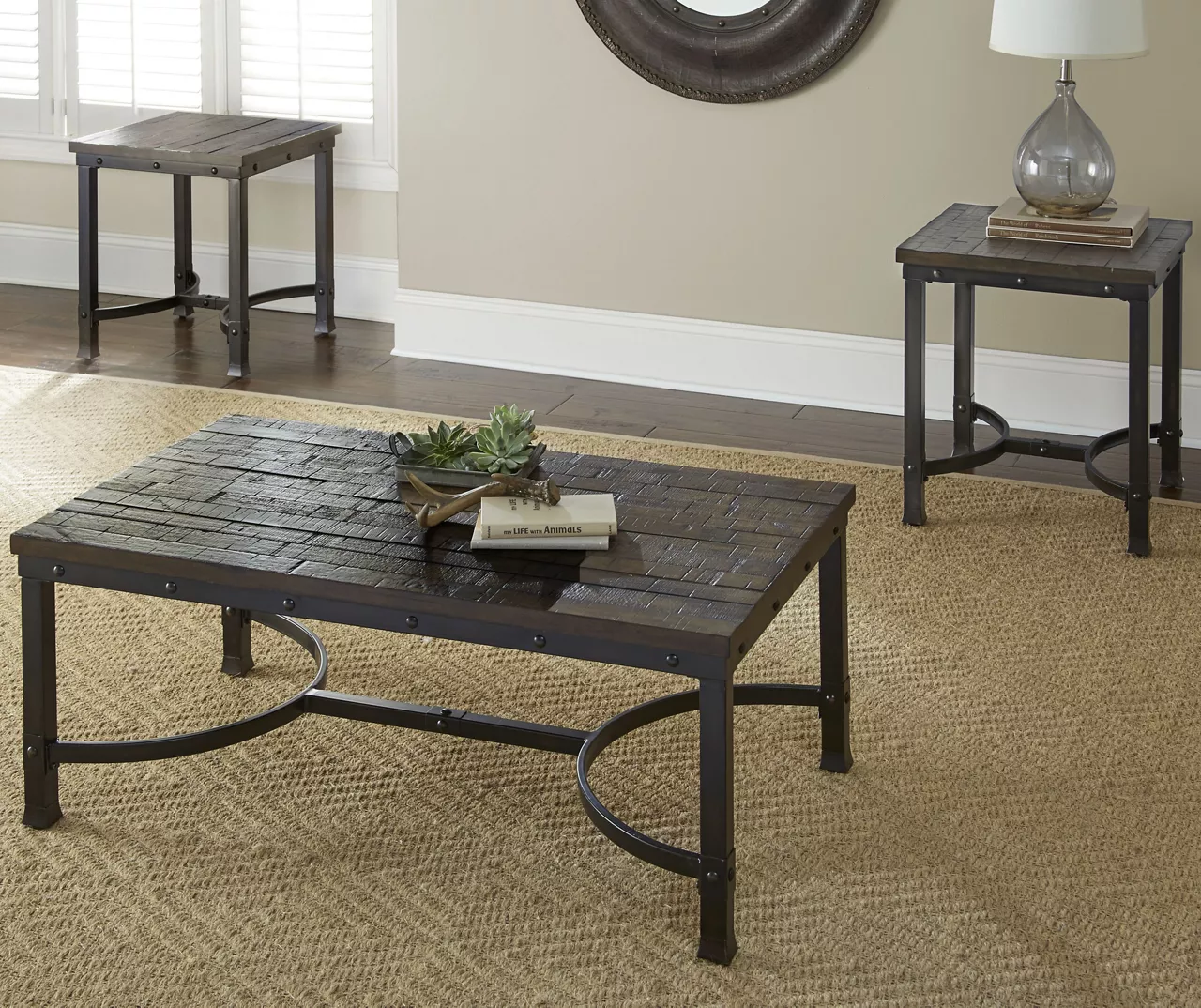 Ambrose Rustic Charcoal Coffee Table - Image 3