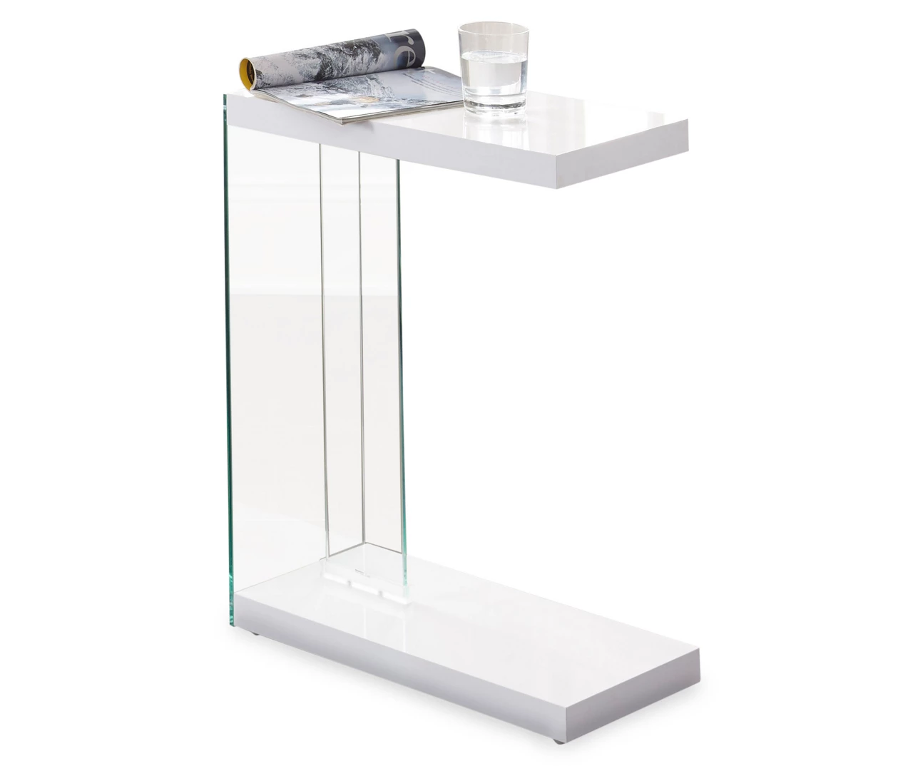 Elaina White C End Table