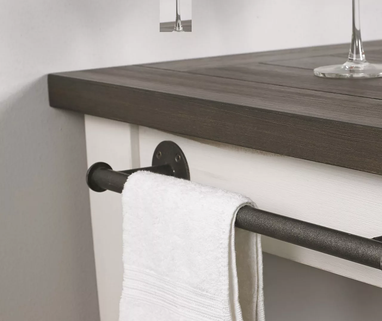 Cayla Two-Tone Rolling Kitchen Cart - Image 3