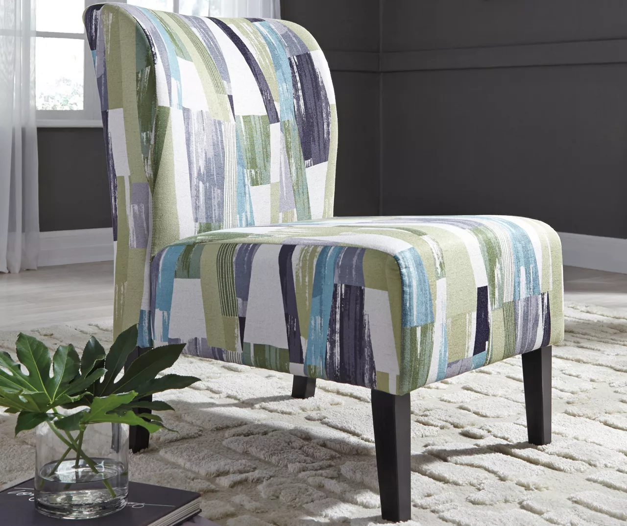 Triptis Multi-Color Armless Accent Chair - Image 2