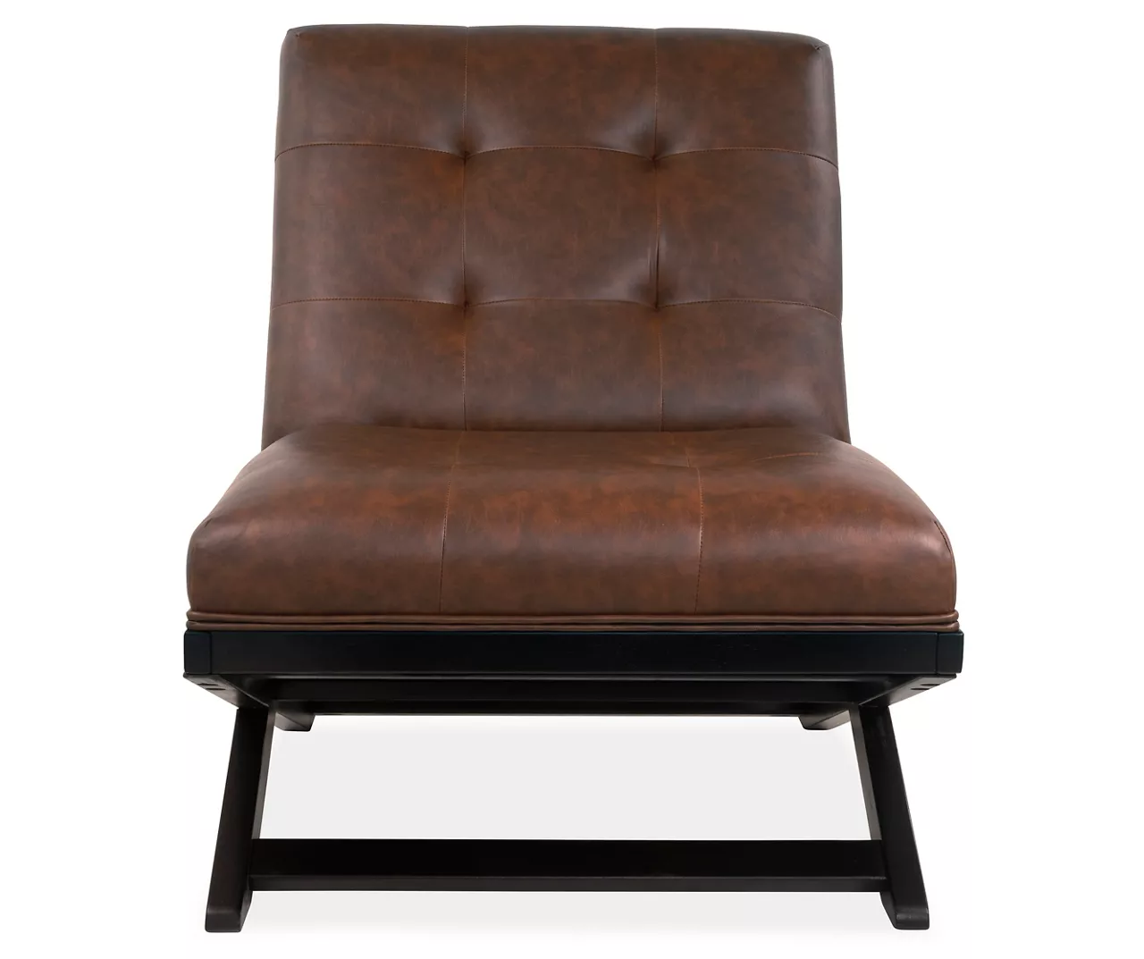 Sidewinder Brown Faux Leather Accent Chair - Image 3