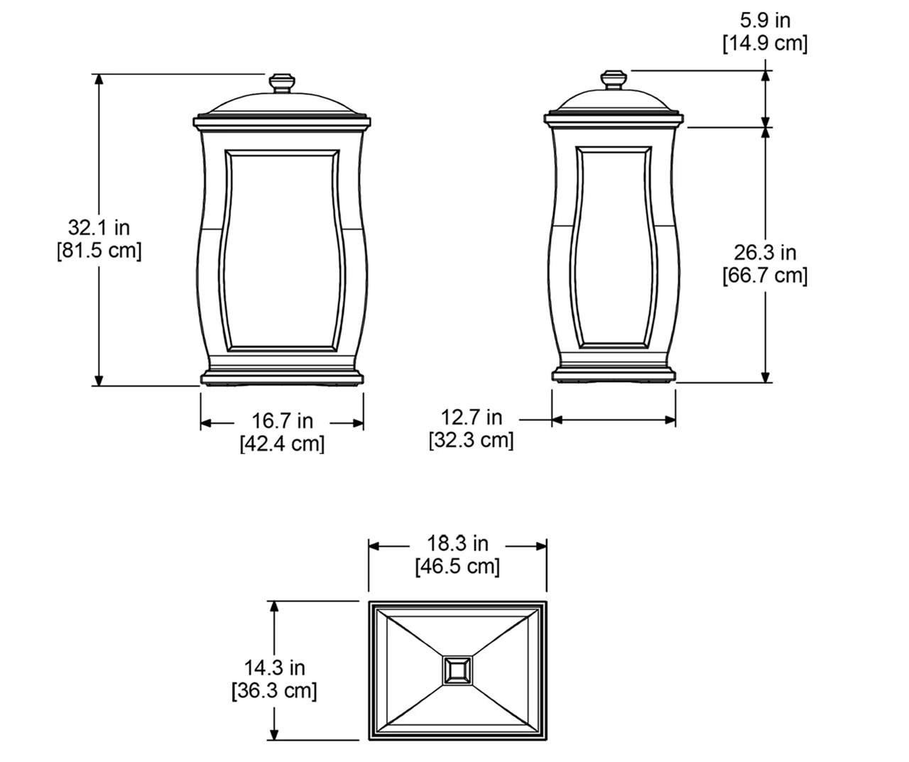 Mansfield Black Storage Bin - Image 4