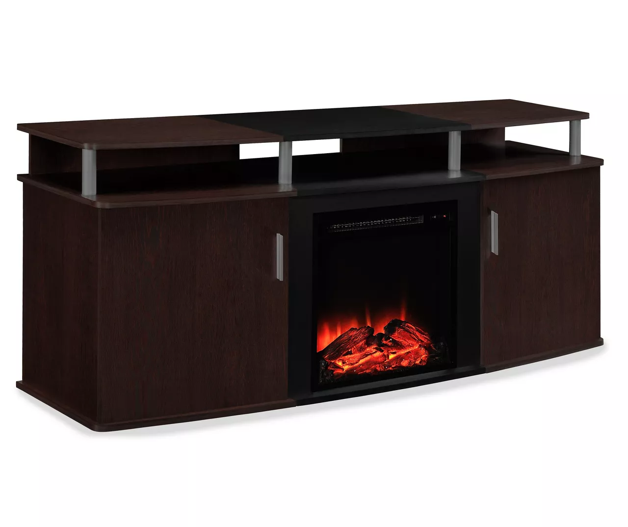 63" Bridgeport Cherry Electric Fireplace Console - Image 2