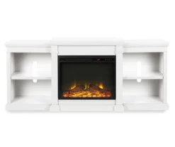 65" Wilton White Electric Fireplace Console