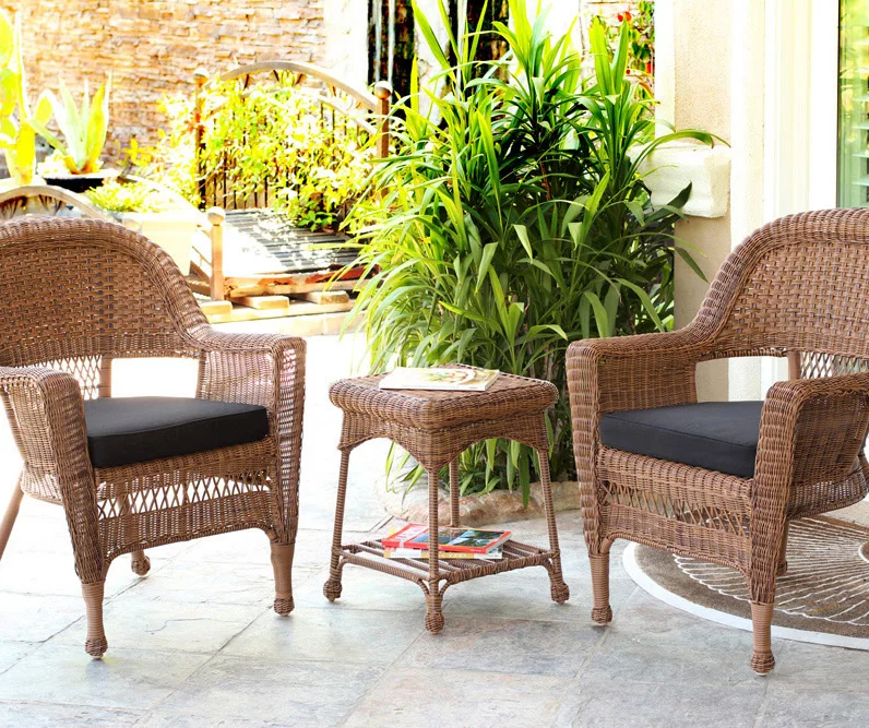 Honey 3-Piece Cushioned Patio All-Weather Wicker Chat Set - Image 15