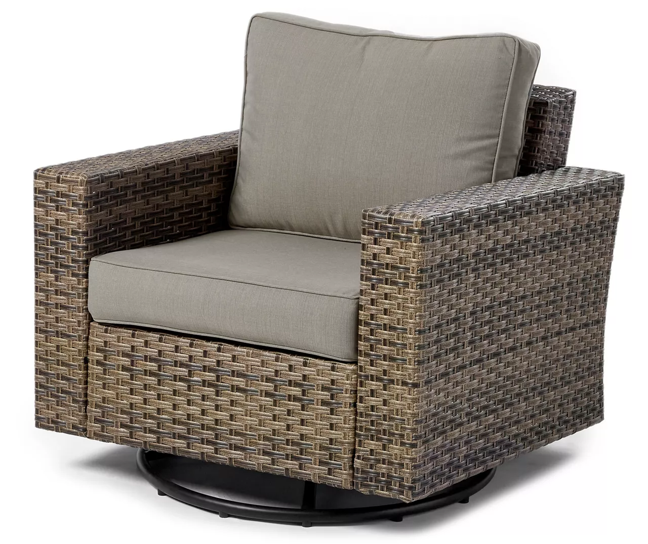 Broyhill Eagle Brooke All-Weather Wicker Swivel Cushioned Patio Glider