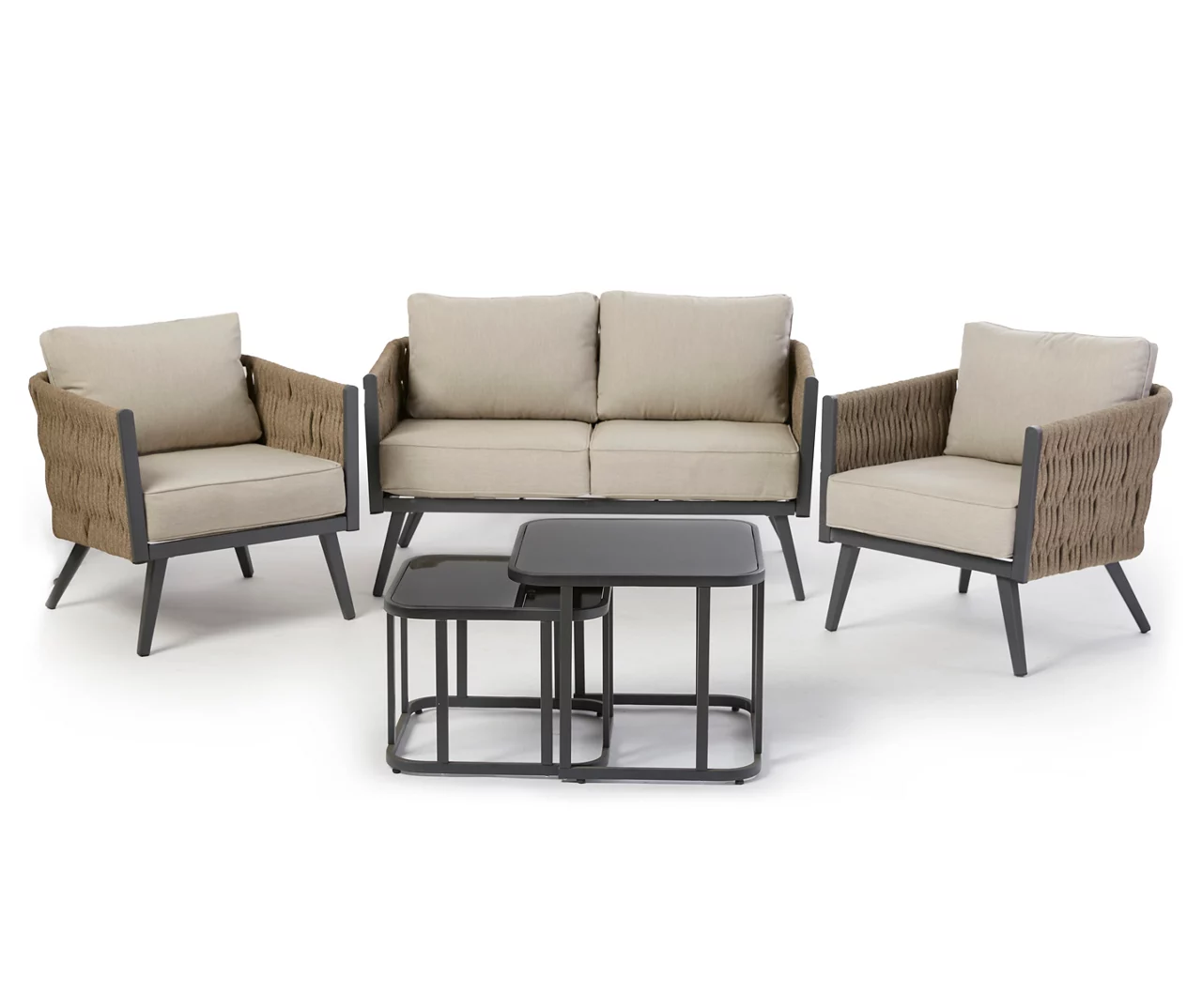 Oak Parkway Cord 5-Piece Cushioned Patio Seating Set
