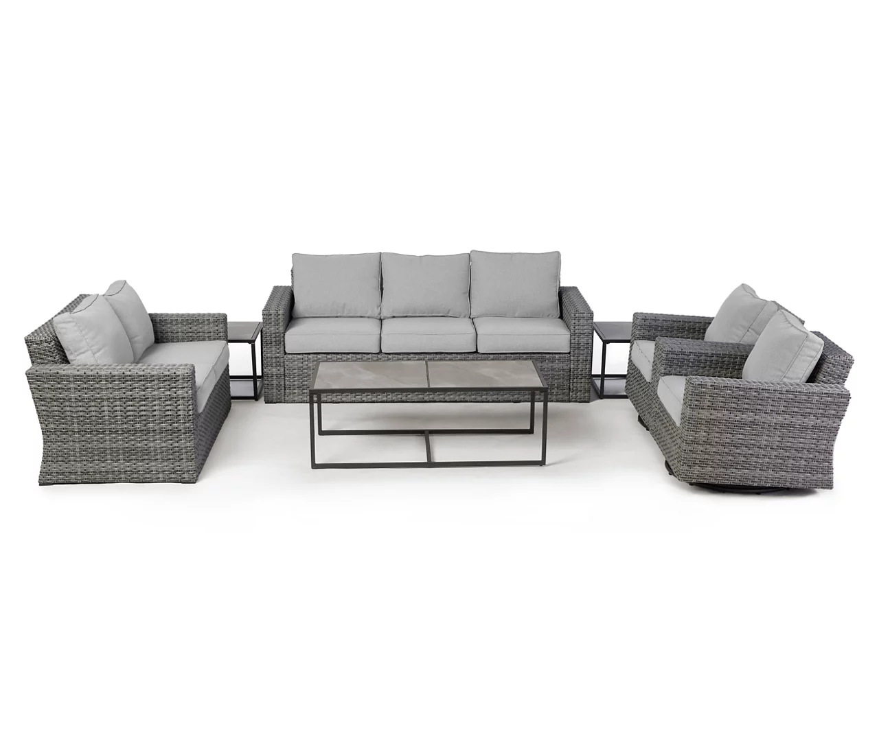 Broyhill Eagle Brooke All-Weather Wicker Cushioned Patio Sofa - Image 14