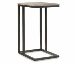 Brown & Black Metal C Side Table