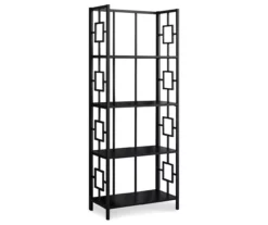 Black Square 4-Shelf Bookcase