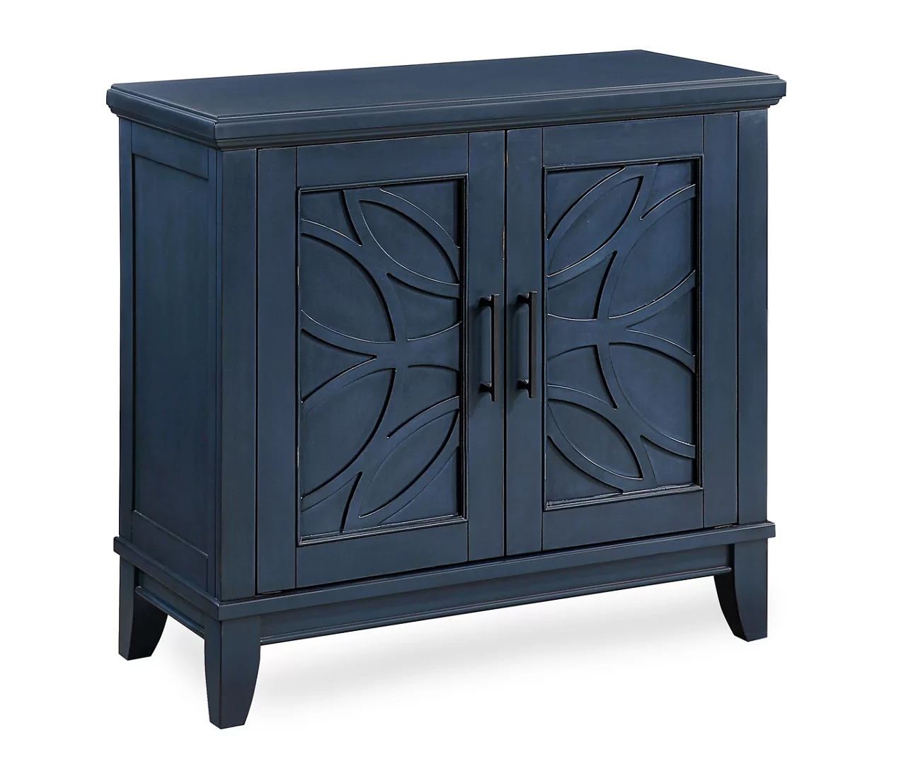 Carly Navy Blue 2-Door Accent Cabinet