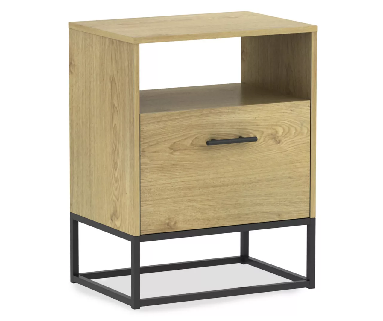 Woodgrain USB Port & Outlet Accent Table