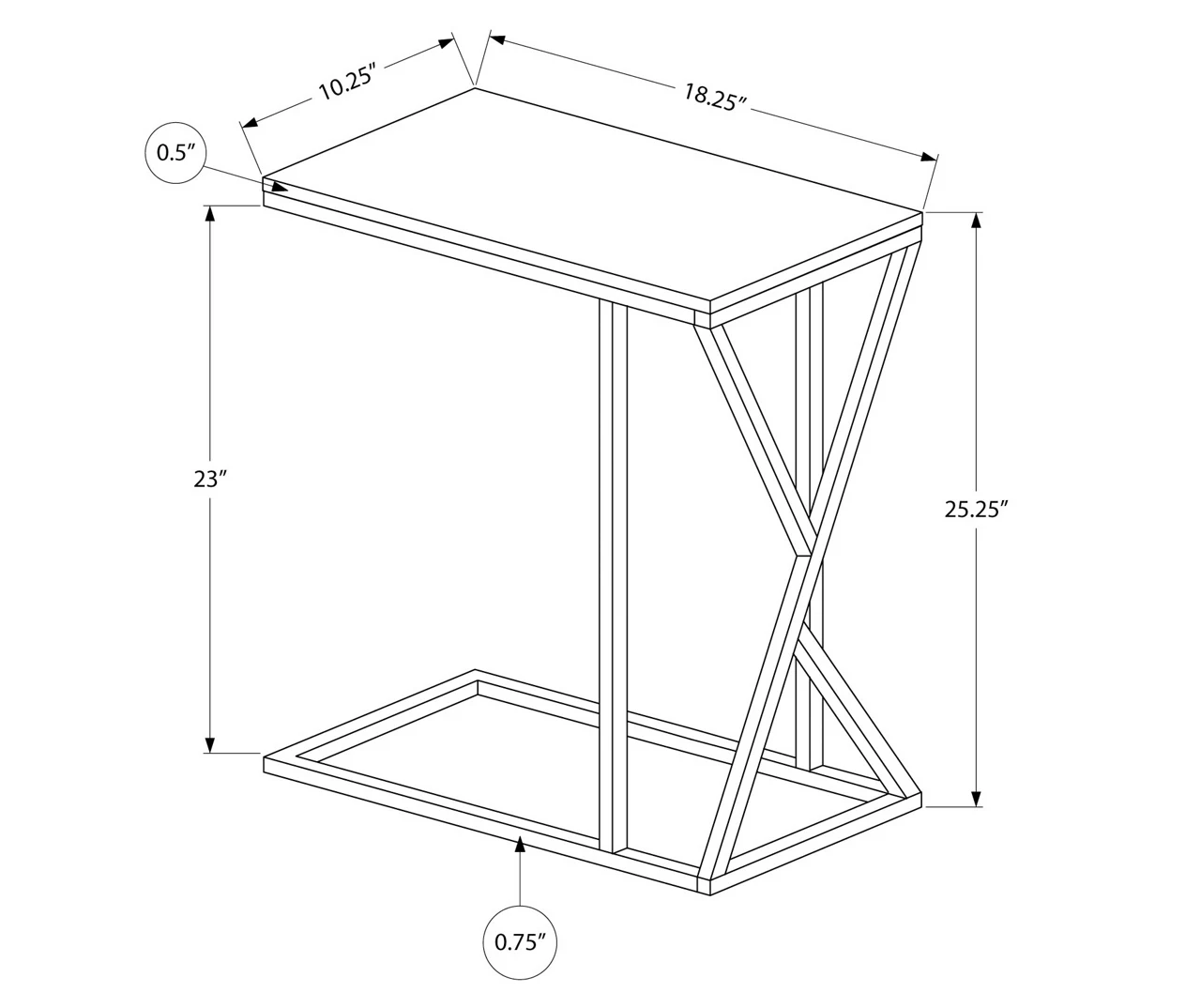 Monarch Crisscross C End Table - Image 13