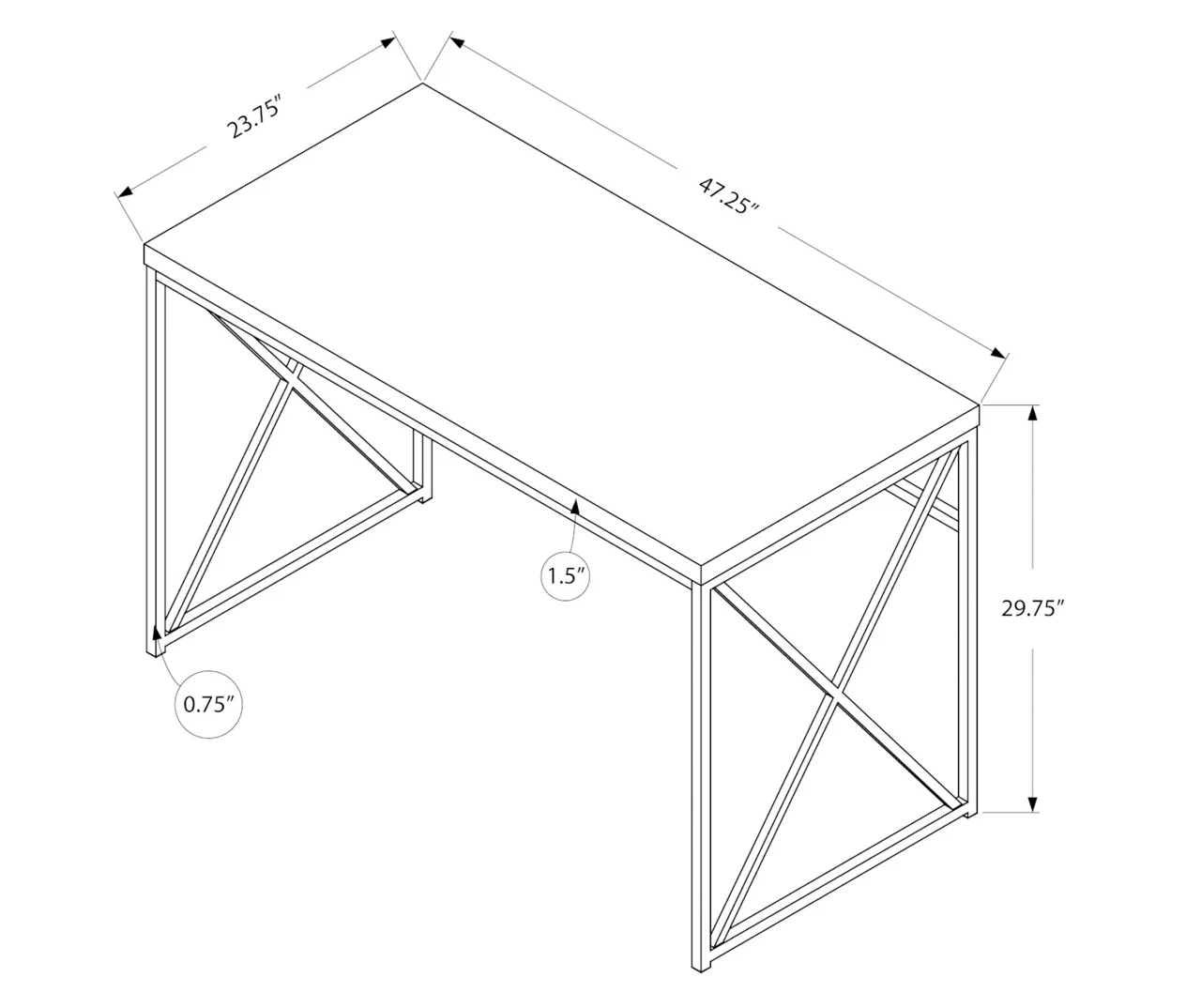 Monarch Reclaimed Office Desk - Image 16