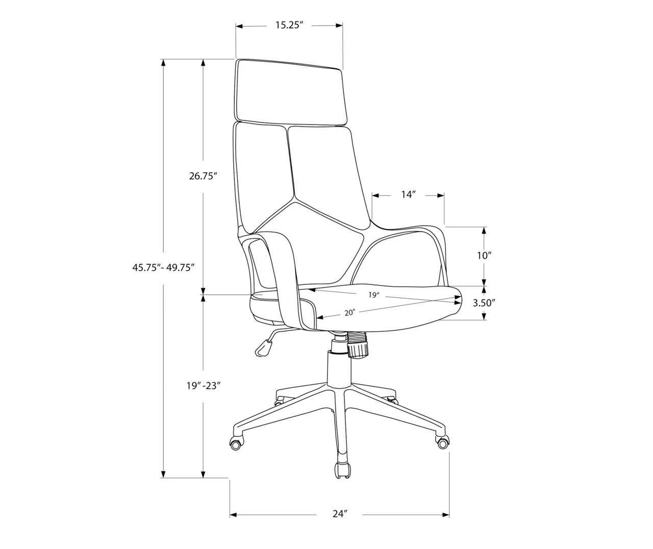 Monarch Modern Executive Office Chair - Image 12