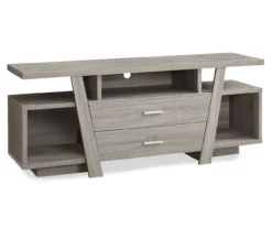 60" Dark Taupe 2-Drawer TV Stand