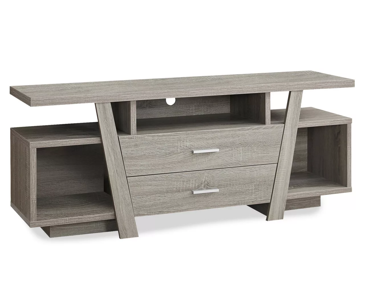 60" Dark Taupe 2-Drawer TV Stand