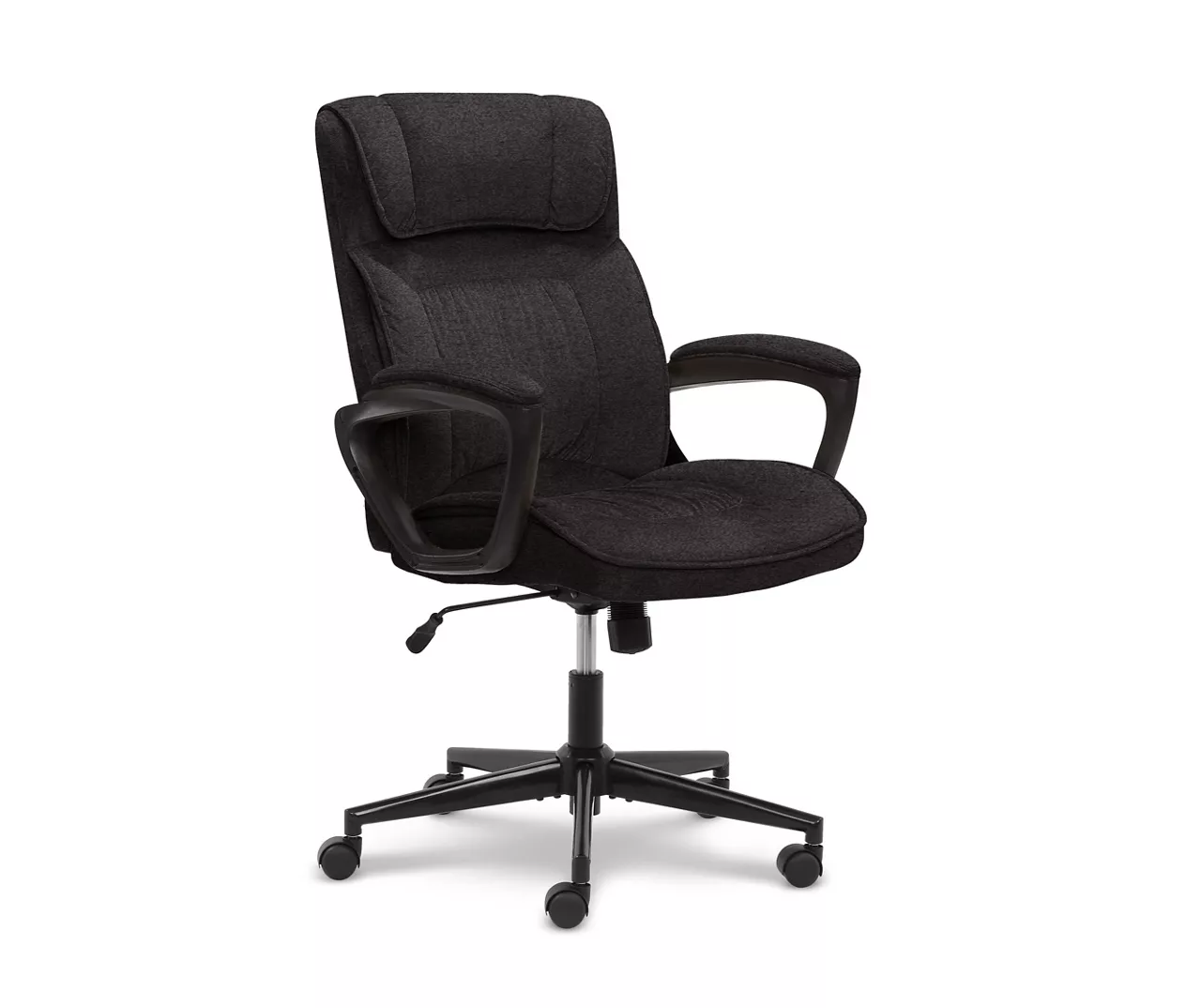 Hannah Charcoal Gray Microfiber Office Chair - Image 2