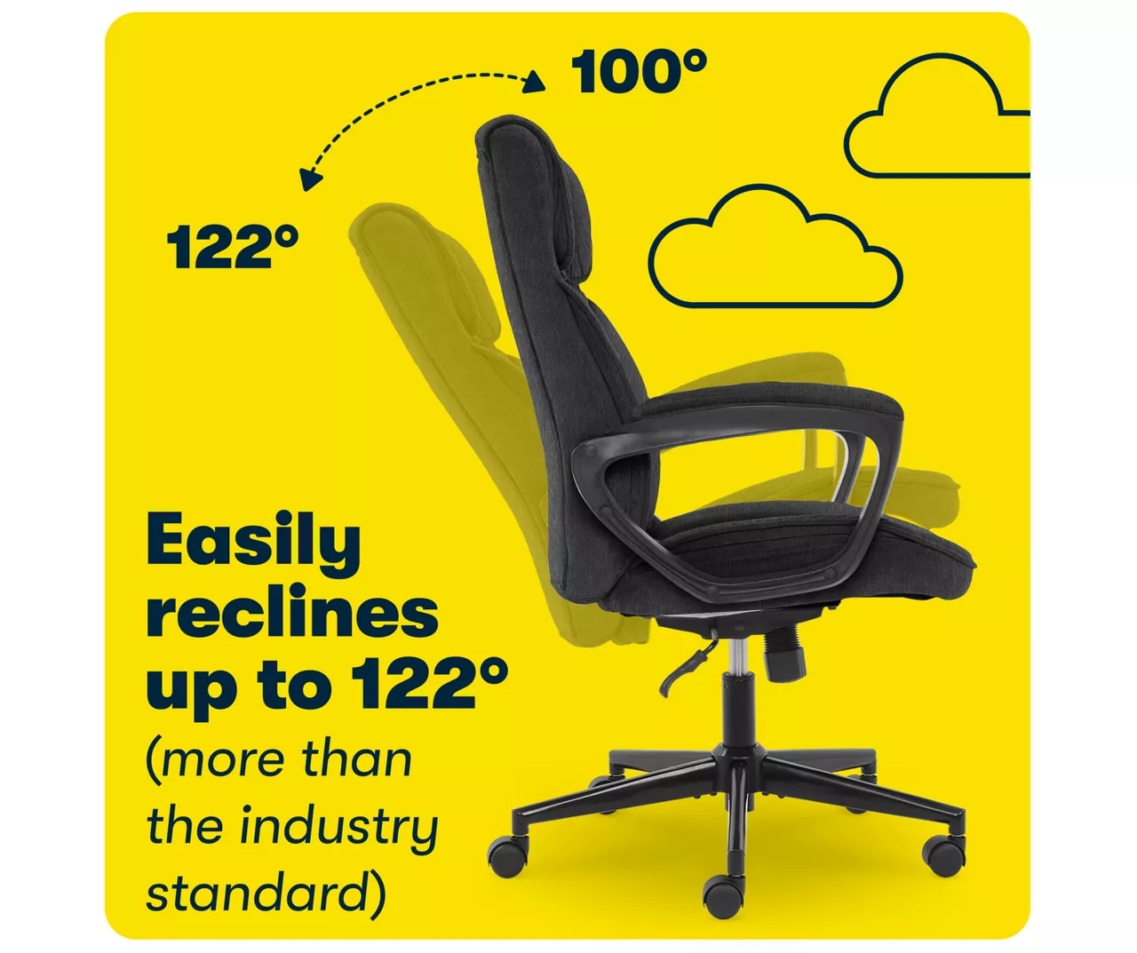 Hannah Charcoal Gray Microfiber Office Chair - Image 7