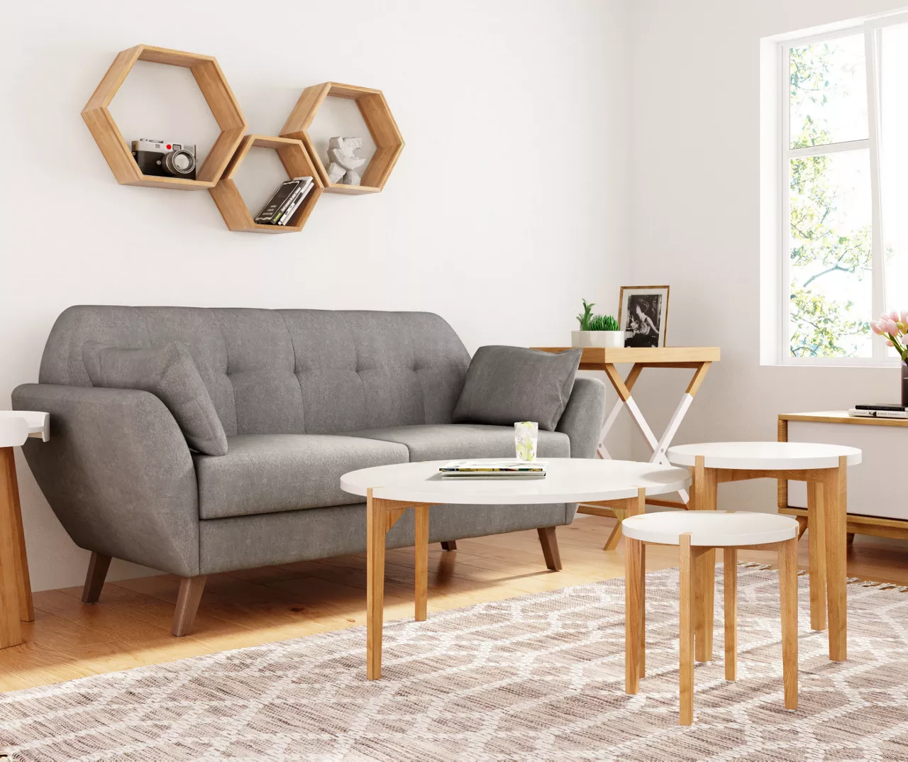 White Round Coffee Table - Image 5