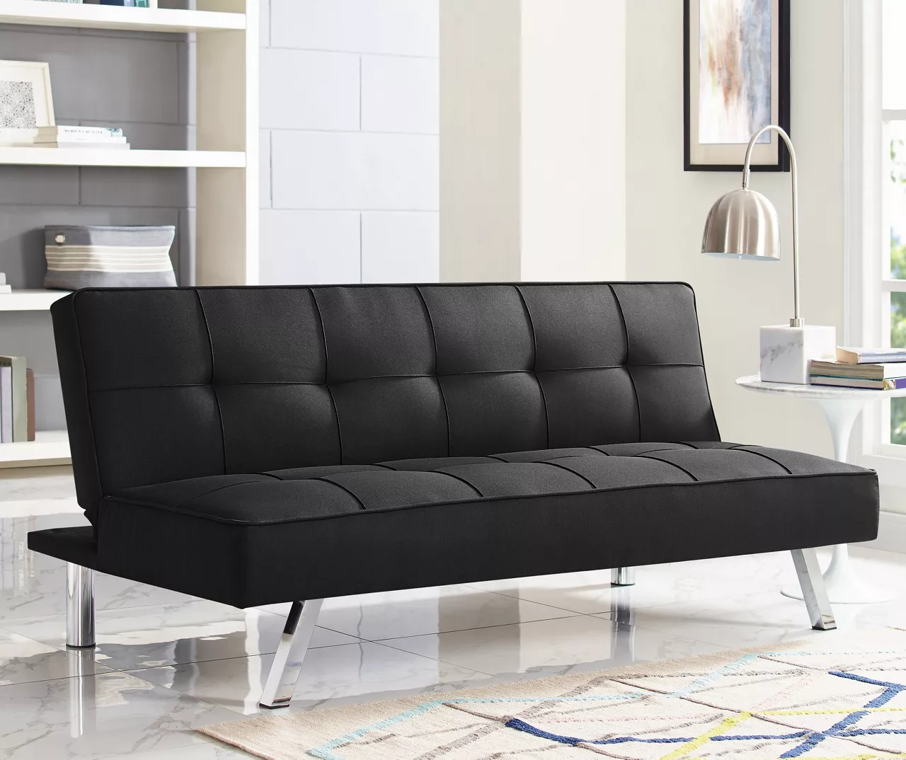 Corey Black Convertible Sofa - Image 2