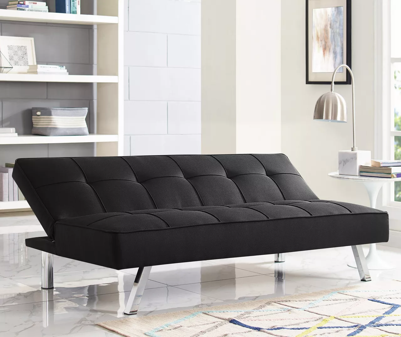 Corey Black Convertible Sofa - Image 3