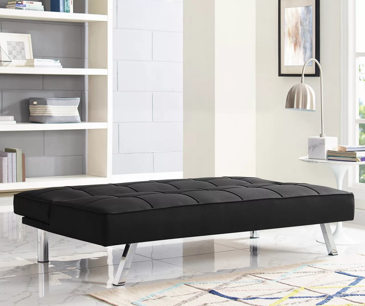 Corey Black Convertible Sofa - Image 4