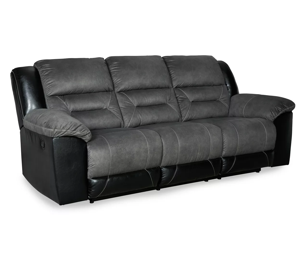 Earhart Faux Leather Reclining Sofa - Image 3