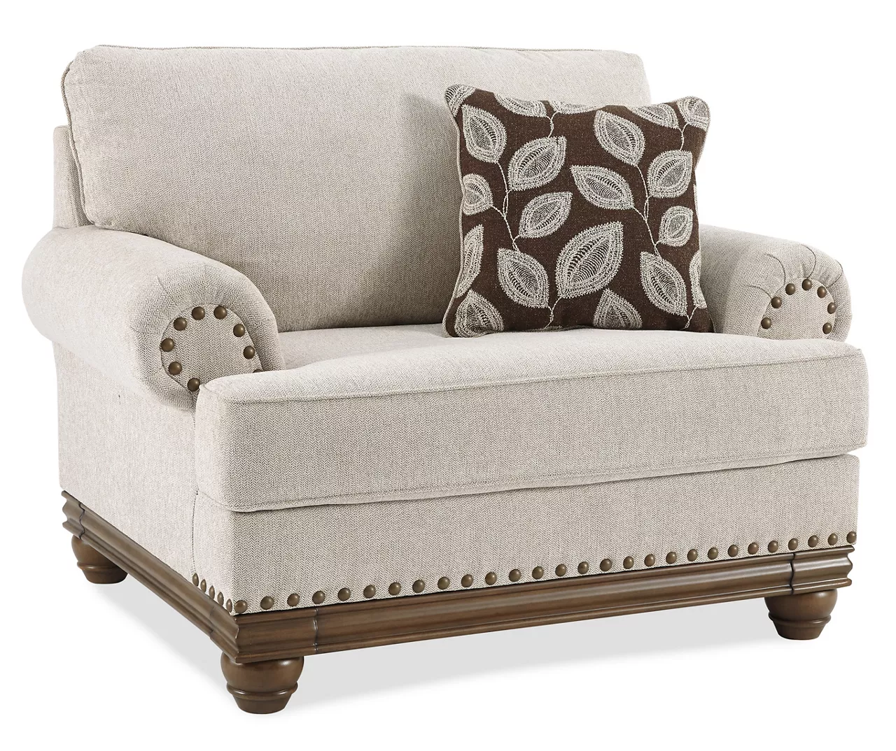 Harleson Wheat Nailhead Trim Chair And A Half