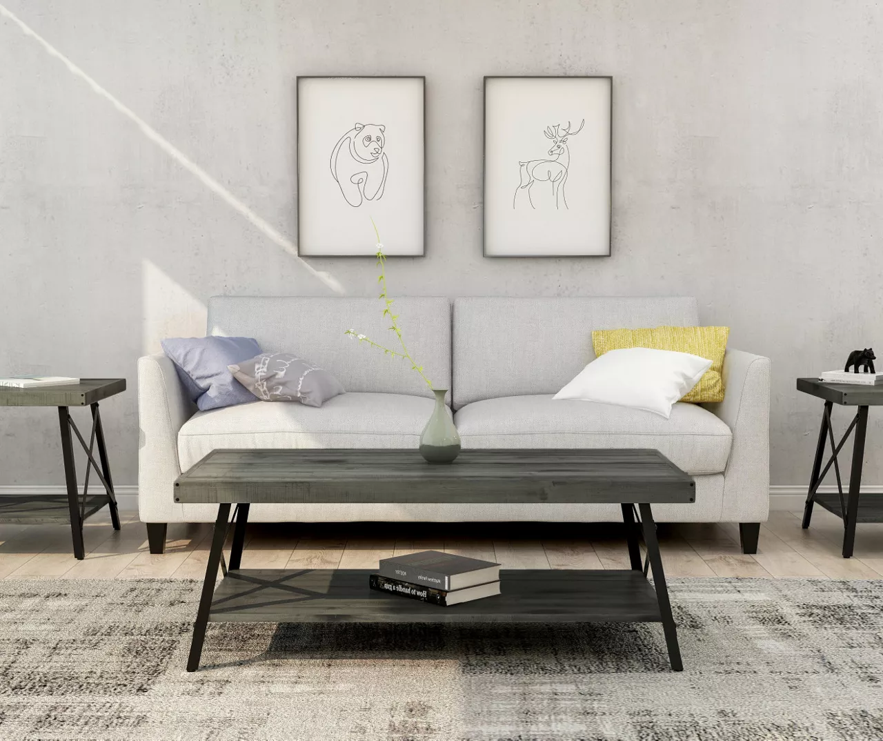 Pomona Antique Gray Coffee Table - Image 4