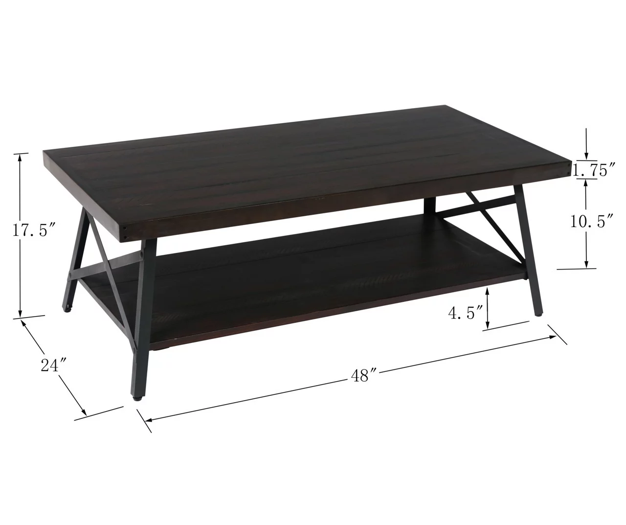 Pomona Espresso Brown Coffee Table - Image 7