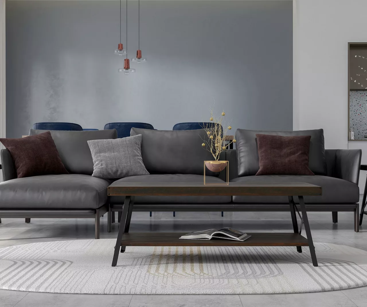 Pomona Espresso Brown Coffee Table - Image 4