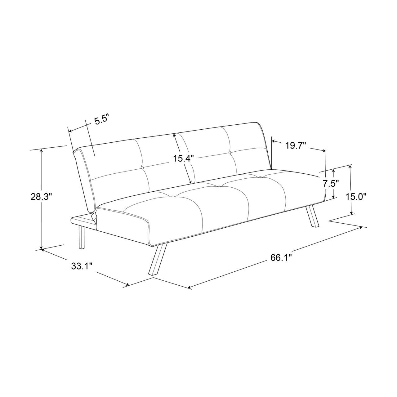 Serta Samson Convertible Sofa - Image 9