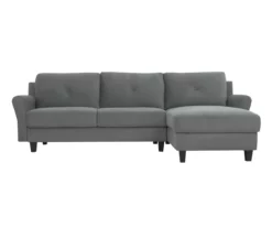 Hayward Gray Rolled Arm Sectional