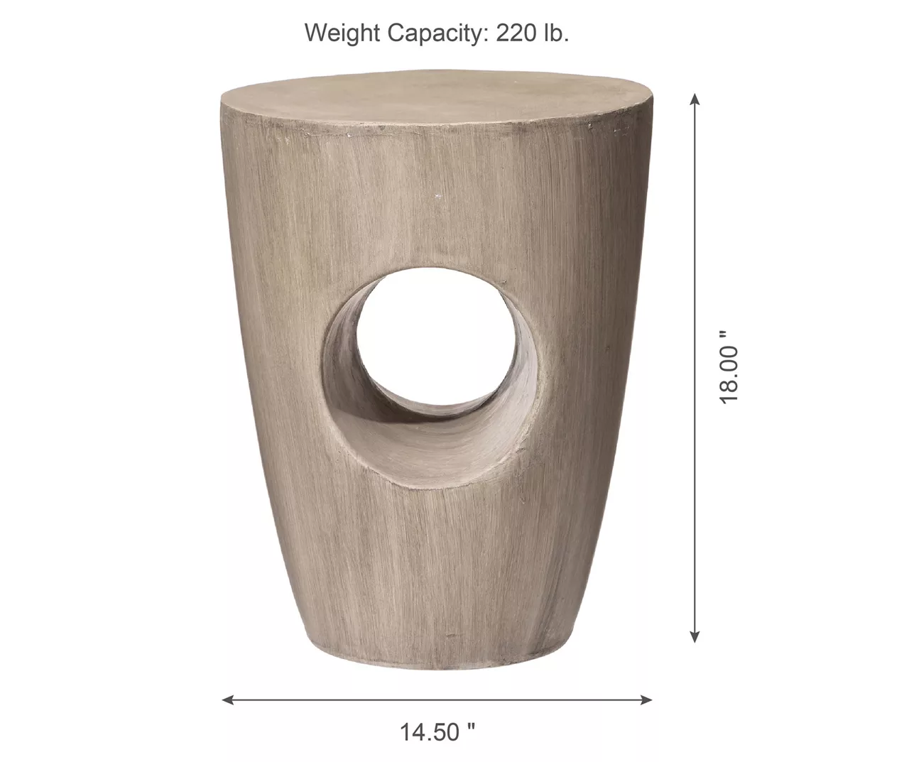 18" Round Concrete Look Garden Table - Image 8