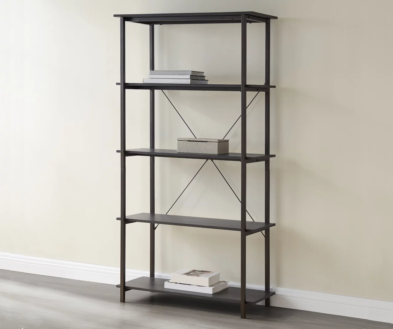 Real Living Rustic 5-Shelf Bookcase - Image 3