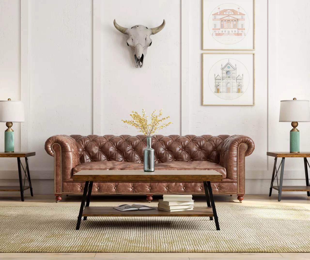 Pomona Pine Brown & Steel Gray 24" Wood Open-Shelf End Table - Image 4