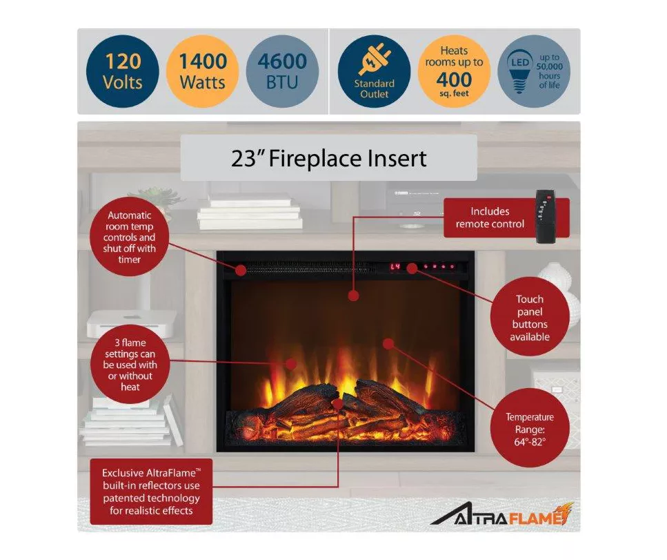 Flaxton Graphite Gray Electric Corner Fireplace Console - Image 4